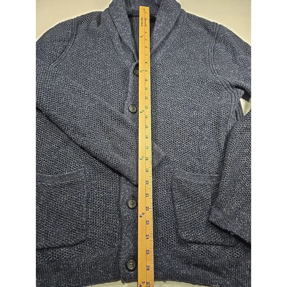 Marc Anthony Sweater Mens‎ XL Blue Shawl Collar Cardigan Nylon Merino Wool Blend